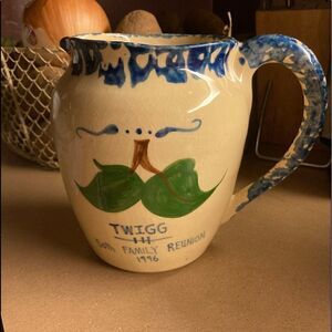 Old Family Pottery Ceramic Juice Pitcher Milk